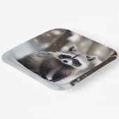 メリークリスマスラクーン ペーパープレート (傾斜あり)