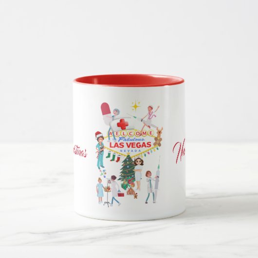 メリークリスマスラスベガスナースマグ マグカップ (中央)