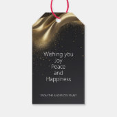 メリークリスマスラックスブラック金ゴールド ギフトタグ (裏面)