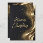 メリークリスマスラックスブラック金ゴールド シーズンカード (正面/裏面)
