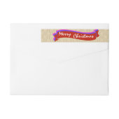 メリークリスマスラッパラウンド差出人住所ラベル ラップアラウンドラベル (裏面)