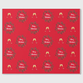 メリークリスマスラッピング紙への応援 ラッピングペーパー (フラット)