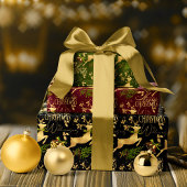 メリークリスマスラッピング紙エレガントトナカイ ラッピングペーパーシート