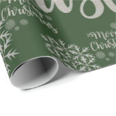 メリークリスマスラッピング紙グリーン ラッピングペーパー (ロールコーナー)