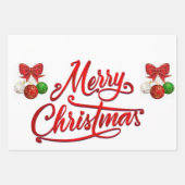 メリークリスマスラッピング紙シート ラッピングペーパーシート (正面2)