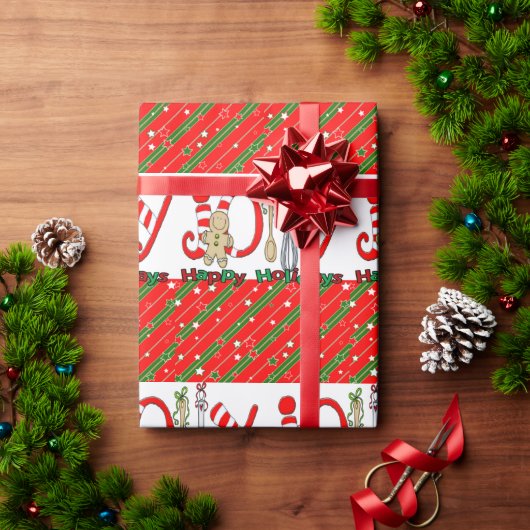メリークリスマスラッピング紙ジンジャー ラッピングペーパー (クリスマスギフト)