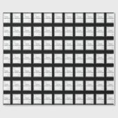 メリークリスマスラッピング紙ブラック&ホワイト ラッピングペーパー (フラット)