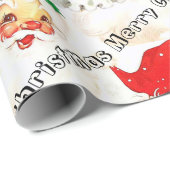 メリークリスマスラッピング紙ヴィンテージサンタエンジェル ラッピングペーパー (ロールコーナー)