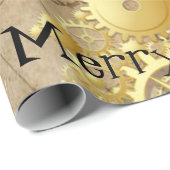 メリークリスマスラッピング紙金ゴールド天使 ラッピングペーパー (ロールコーナー)