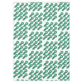 メリークリスマスラブグリーンホワイト テーブルクロス (正面)