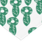 メリークリスマスラブグリーンホワイト テーブルクロス (アングル)