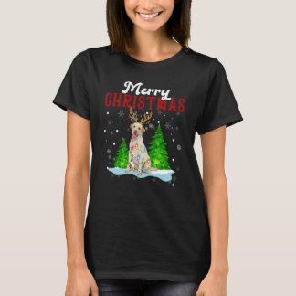 メリークリスマスラブラドールツリーライトラブラドールクリ Tシャツ