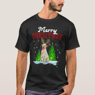 メリークリスマスラブラドールツリーライトラブラドールクリ Tシャツ