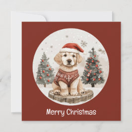 メリークリスマスラブラドールリトリエバーパピー