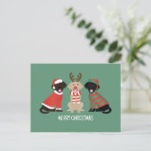 メリークリスマスラブラドールレトリエバードッグ シーズンポストカード (スタンド正面)