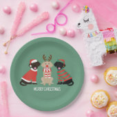 メリークリスマスラブラドールレトリエバードッグ ペーパープレート (パーティー)
