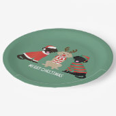 メリークリスマスラブラドールレトリエバードッグ ペーパープレート (アングル)