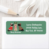 メリークリスマスラブラドールレトリエバードッグ ラベル (インサイチュ)