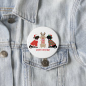 メリークリスマスラブラドールレトリエバードッグ 缶バッジ (インサイチュ)