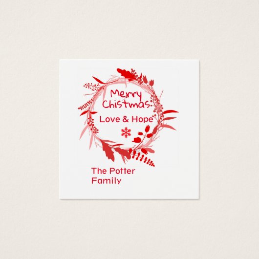 メリークリスマスラブ&ホープのカード (正面)