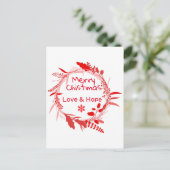 メリークリスマスラブ&ホープのカード ポストカード (スタンド正面)