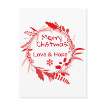 メリークリスマスラブ&ホープのカード