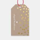 メリークリスマスラベル金ゴールドフォイル紙吹雪スポットクラフト ギフトタグ (裏面)