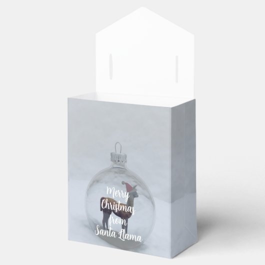 メリークリスマスラマパーティー冬の雪のお願いボックス フェイバーボックス (オープン)