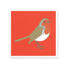 メリークリスマスラージレッドロビンナプキンズセルビア人