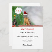 メリークリスマスリスことわざホホホホホ！ 招待状 (正面/裏面)