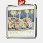 メリークリスマスリトルエンジェルズススクエアオーナメント メタルオーナメント (左)