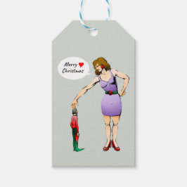 メリークリスマスリトル小妖精や小人 ギフトタグ