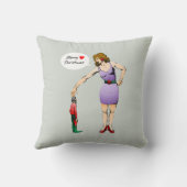 メリークリスマスリトル小妖精や小人 クッション (裏面)