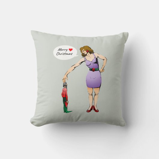 メリークリスマスリトル小妖精や小人 クッション (正面)