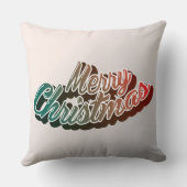 メリークリスマスリバーシブルアクアブレンドカラー枕 クッション (裏面)