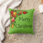 メリークリスマスリバーシブルホリデーデコール枕 クッション (ブランケット)