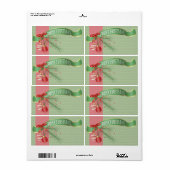 メリークリスマスリボンと弓キッチンラベル ラベル (フルシート)