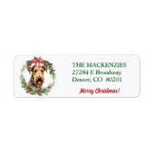 メリークリスマスリースアイレデール差出人住所 ラベル (正面)