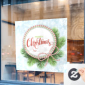 メリークリスマスリースウィンドウの愛着 ウィンドウサイン (カフェ窓)