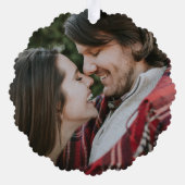 メリークリスマスリースカスタム写真 オーナメントカード (裏面)