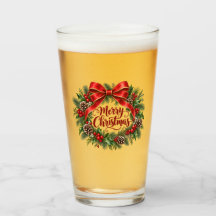 メリークリスマスリースガラスタンブラー