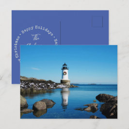 メリークリスマスリースサレムライトハウス シーズンポストカード