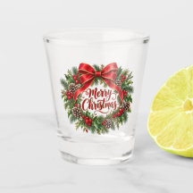 メリークリスマスリースショットグラス