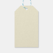 メリークリスマスリースシンプル伝統的アイボリー ギフトタグ (裏面)