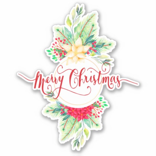 メリークリスマスリースシール シール (正面)