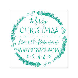 メリークリスマスリーススクリプト名差出人住所 セルフインキングスタンプ