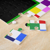 メリークリスマスリースパーソナライズされたカラフル ジグソーパズル (側面)