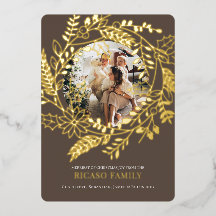 メリークリスマスリースフォトカード