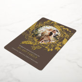 メリークリスマスリースフォトカード 箔シーズンカード (回転した状態)