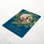 メリークリスマスリースフォトカード 箔シーズンカード (回転した状態)